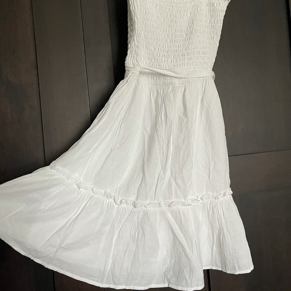 Row A Smocked White Mini Dress - Picture 2 of 4